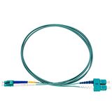LC-D/SC-D Patchkabel OM3 aqua 2m