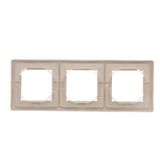 Double two-way switch without pictogram, (module), 10AX, Screw, cream white/electro white