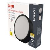 LED surface luminaire NEXXO, round, black, 21W, with change CCT