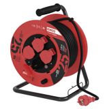 Rubber Extension Cord Reel – 4 sockets, 25m, 1,5mm2