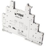 Sockets for relays RM699BV, width 6,2 mm , PI6W-1P, 1 CO ( SPDT), mounting on 35 mm rail