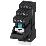 Plug-in relay complete unit 24 V DC, 4 change-over contacts LED module red base