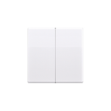 Double button for switches and push buttons, white