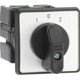 Change-over switch with automatic spring return 1R-0-2R 2P, 25A