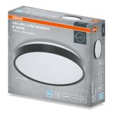 CEILING LUXO SEN 18W 865 IP20 BK OSRAM
