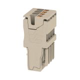 Plug, 1.5 mm², 500 V, 17.5 A, Number of poles: 4, dark beige
