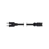 Connection cord 3x2.5mm 2 female connectors, 3-pole system Wieland and a Schuko plug; black; 2 m