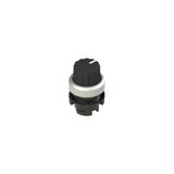 Knob selector, 3 positions black with marking