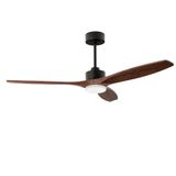 Fan Stem Evo ø1220mm Black with Dark Wood Blades Madera Oscura LED 2875 SW 3000-4000-5000K ON-OFF