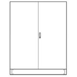 Leerverteiler 6-Feld, 2000x1550x210mm mit Sockel, 2-trig