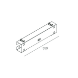 V-180: STAFFA PARETE ANG.180 L.350MM