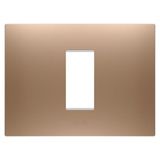 EGO PLATE - IN PAINTED TECHNOPOLYMER - 1 MODULE - SOFT COPPER - CHORUSMART