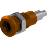 4 mm socket, solder connection, mounting Ø 8.1 mm, brown, 64.3042-27