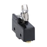Plastic micro switch, K series, top roller push plunger. One-way roller lever. Contacts 1NO/NC. Screw terminalsS