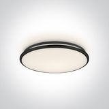 BLACK PLAFO 24W WW IP20 230V