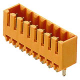 PCB plug-in connector, male header, closed side, THT solder connection, 3.50 mm, Number of poles: 6, 180°, Solder pin length (l): 4.5 mm, tinned, black, Box
