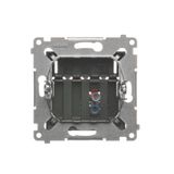 Double socket outlet with eaerthing and shutters - for Nature frames, (module), 16A, 250V, Screw, white