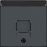 KeyStone 1-v central plate, dust protection, text field, A.x/C.x anthracite.