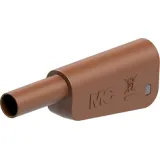 4 mm plug, screw connection, 2.5 mm², CAT II, CAT III, brown, 66.2024-27