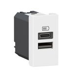 MOSAIC USB A+C PUNJ.3A 1M BIJ