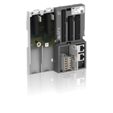 Terminal base. For AC500 V3. 2 slots for communication module. 2 Ethernet interfaces. 1 serial interface. 1 CAN interface (TB5620-2ETH)