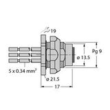 Accessories for Fieldbus Systems Mounting Receptacle   FKFDW4.54-0.5