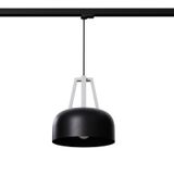 HANGING LAMP 3 PHASE CASCO BLACK/WHITE E27