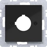 Central plate Ø22.5 mm, A.x/C.x/S.1/B.x/Q.x/K.x black gloss