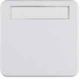 Rocker, lab. field, splash-proteced flush-mtd IP44, p. white glossy