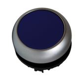 Illuminated Push-button, flat, spring-return, blue