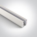40002AL/W WHITE DALI TRACK SQUARE 2m