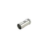 M23 straight metallic female connector, 12 poles, without cable, solder connection
