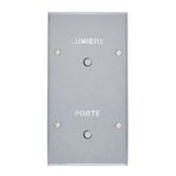Art d'Arnould universe Memory illuminated push button 2 positions with Door and Light markings - brushed steel
