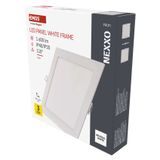 LED recessed luminaire NEXXO, square, white, 18W, neutral white