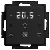 Off button, 6-cl., 2xtemp.,with display.,2xlights.,2xcurtains, input/output.