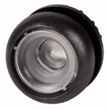 M22S-DRL-X Illuminated pushbutton actuator, RMQ-Titan, Flush, maintained, Without button plate, Bezel: black
