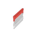 Cross-connector (terminal), Plugged, red, 17.5 A, Number of poles: 10, Pitch in mm (P): 3.50, Insulated: Yes, Width: 33.5 mm