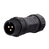 Connector - plug, IP67, soldering, M12, 3-pin