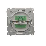 IT/telephone Keystone, diagonal socket cover with descriptive field, (module), white