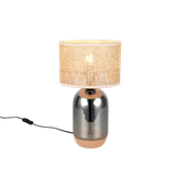 Tara table lamp 43 cm E27 beige/chrome plated