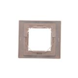Double aerial socket type "F", module, matt aluminum
