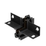 Vertical  90° connector, Black, Trimless Recessed