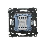 Double socket outlet with earthing for IP44 version with frame seal, with shutters, (module), Simon 24, IP20/IP44, 16A, graphite mat, Flap color: Transparent
