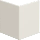 Outer corner cover for BRS upper part 80mm made of sheet steel in cream white