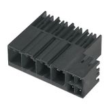PCB plug-in connector, male header, closed side, THT/THR solder connection, 7.62 mm, Number of poles: 3, 90°, Solder pin length (l): 2.6 mm, tinned, black, Box