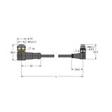 Actuator and Sensor Cable, PUR Extension Cable   WKC4T-2-PSW3M/TXL