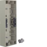 Surface-mtd housing 3gang, K.5, stainless steel matt, lacq.