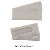 End cap for SD right, silver color, 1 pc
