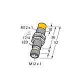 Inductive Sensor With Extended Switching Distance   NI10U-M12-AP6X-H1141