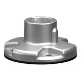 Plastic fixing plate in silver
